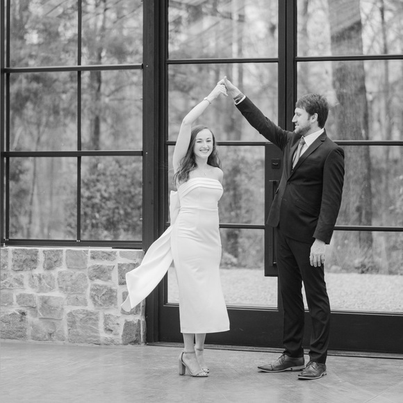 Lulus Fabulous Phenomenon White Strapless Bow Midi Dress Size Small - Picture 7 of 9